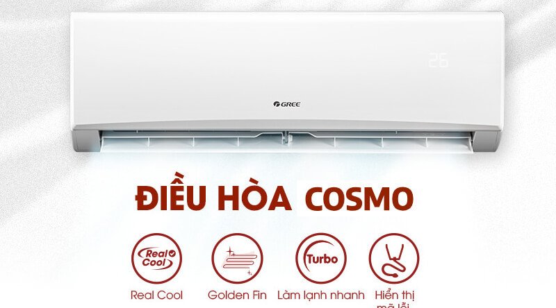 Điều hòa Gree 1 chiều 12000BTU COSMO12CN